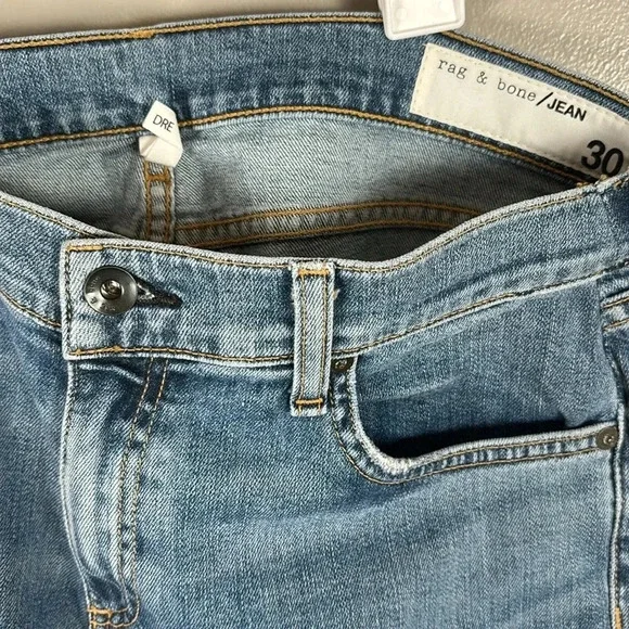 Rag & Bone Dre Light Wash Jeans | Distressed Slim Fit Women’s Denim 29” Inseam - Picture 2 of 7
